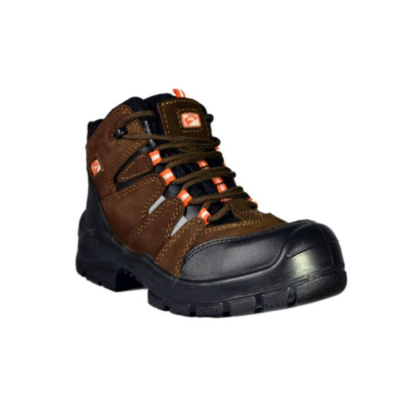 NEW MENS SAFETY WORK BOOTS- IMPACT & SLIP RESISTANT, WATERPROOF | BROWN SIZE 10 - Picture 2 of 11